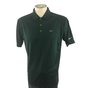 Nike Golf Tour Performance Polo Shirt M Green Dri Fit RiverCrest Club Mens‎